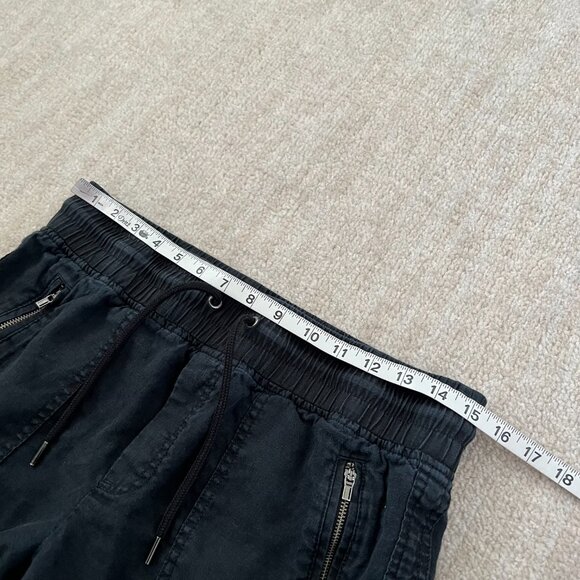 Athleta Cabo Linen Joggers Pull On Pants 6 Black - Picture 8 of 10